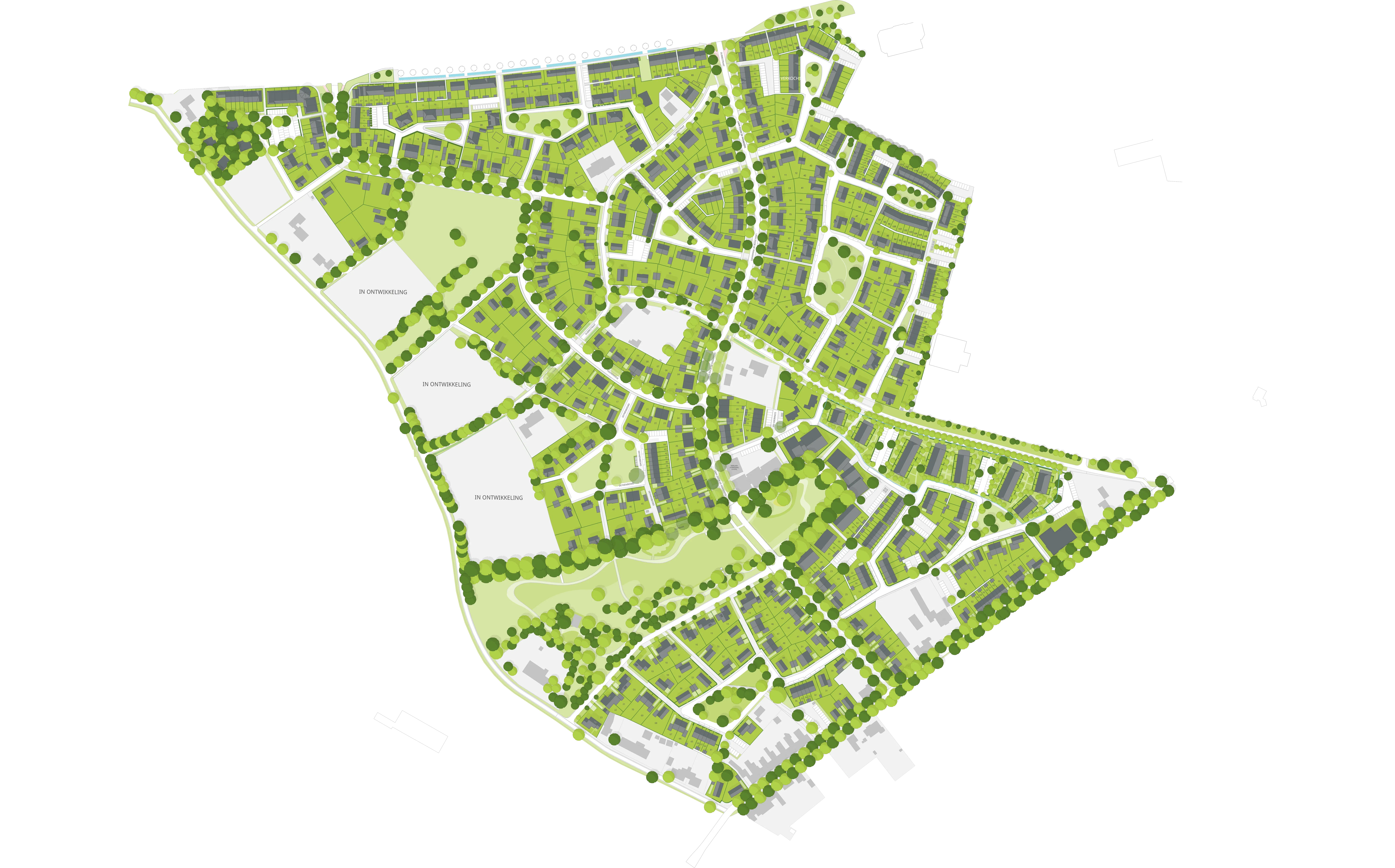 Plattegrond die gebruikt wordt om aan te geven waar de informatiepunten zich bevinden